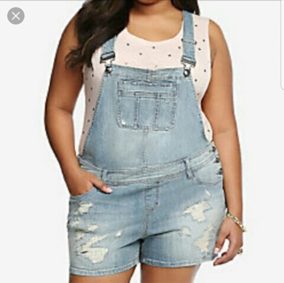 torrid overalls shorts